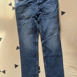 Everlan Slim 4-Way Stretch Organic Jean | Uniform, 33X32,  Dark Indigo Fade